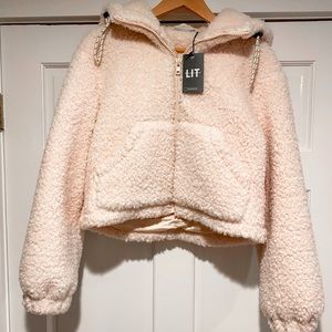 NWT Teddy Zip Up